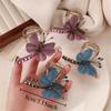 1PC Elegant Fringed Grab Clip, Temperament Hair Accessories, Butterfly-shaped Imitation Rhinestone Half-tie Grab Clip