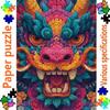 1000pcs Large Adult Jigsaw Puzzle, Vibrant Dragon Head Design, Cardboard Material, Multiple Specifications Available, Ideal for Family & Couple, Holid