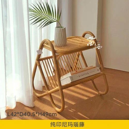 Japanese style natural rattan small tea table living room tea table living room furniture sofa