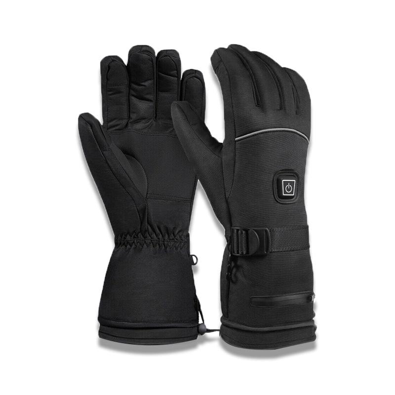 Electric Heated Winter Ski Gloves: Outdoor Thick, Warm, Rechargeable Heating for Cycling