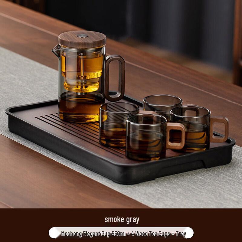 Qiwei One-Button Tea-Water Separation Glass Teapot