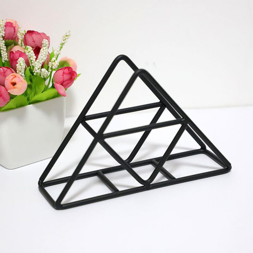 Napkin Holder Stand Triangular Metal Tissue Holder Table Napkin Dispenser Table Triangular Kitchen Paper Towel Holder Stand