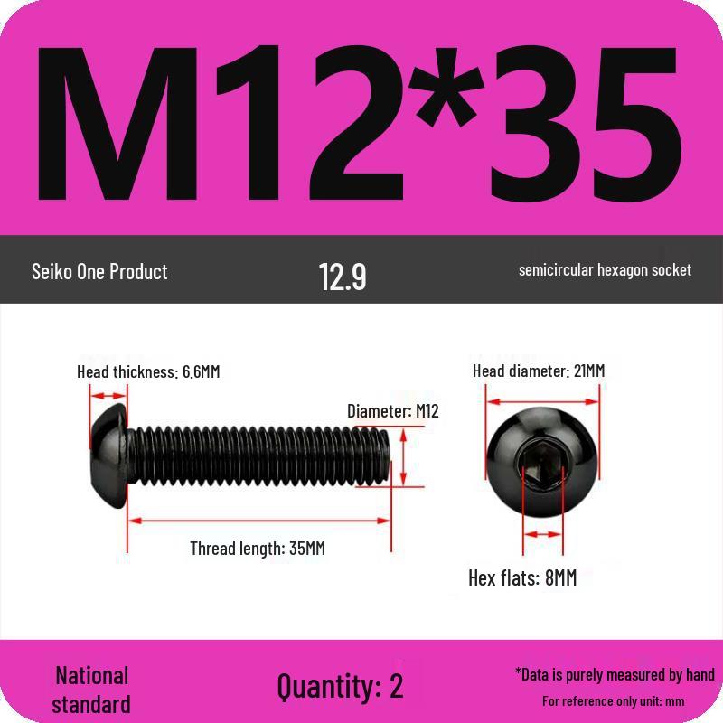 High-Strength 12.9 Pan Head Socket Cap Screws: M6, M8, M10, M12 Sizes