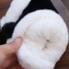 Half Finger Gloves Korean Style Winter Velvet Mittens Cute Panda Plush Gloves  Outdoor