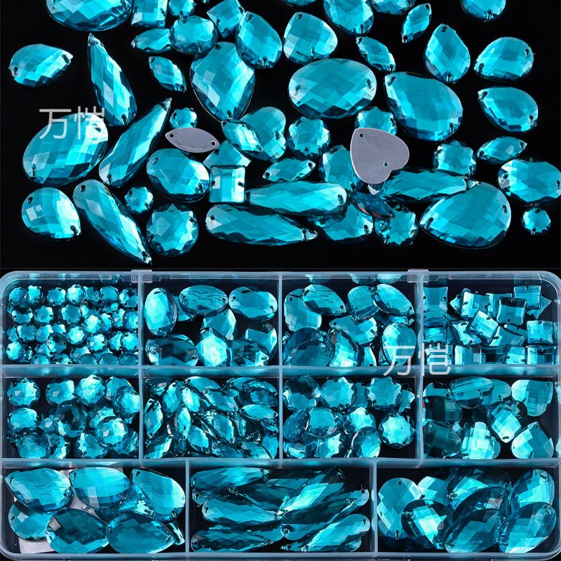 Mixed Shape Imitation Table Double Hole Mesh Hand Seam Drill Acrylic Drill, Special-Shaped Drill Diy Accessorie Flat Bottom Drill Beauty Sticker Drill