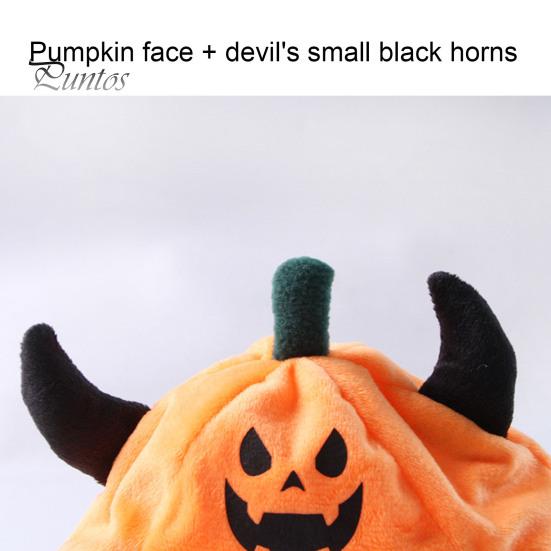 Comfortable Festive Outfit for Puppies Pet Halloween Pumpkin Hat, Funny Devil Horn Cat Plush Cozy Cute Spooky Festival Celebration Hat Cats