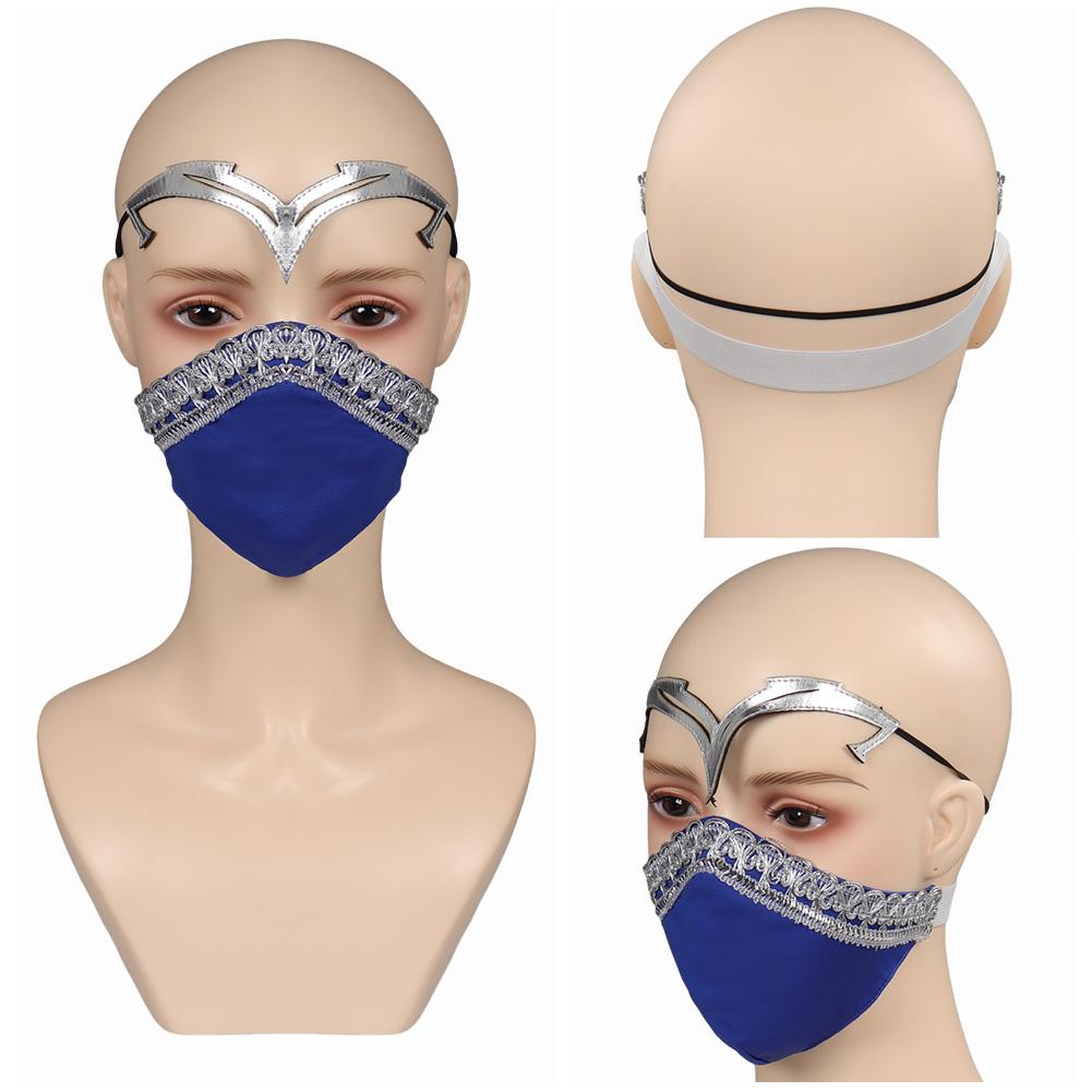 Mortal Kombat Kitana Cosplay Fantasia Costume Sexy Jumpsuit Mask for Adult Women Roleplay Outfits Halloween Carnival Suit