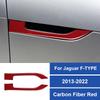 2PCS Real Carbon Fiber Car Side Fender Air Outlet Decoration Sticker For Jaguar F-Type 2013-2022 Car Exterior Accessories