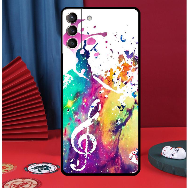 Treble Clef Music Note Phone Case For Samsung Galaxy S25 Ultra S9 S10 S20 S21 S22 Plus S23 FE S24 Ultra Back Cover