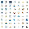 55 New Hanukkah Graffiti Stickers Decorative Scooter Notebook DIY Stickers