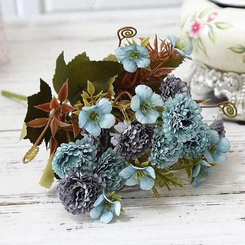 1PC Artificial Flowers European Small Clove Carnations Home Photography Christmas Decoration Handmade Wedding Diy Materials