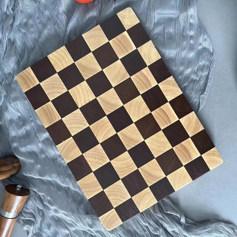 

Rubberwood Checkerboard Kitchen Cutting Board