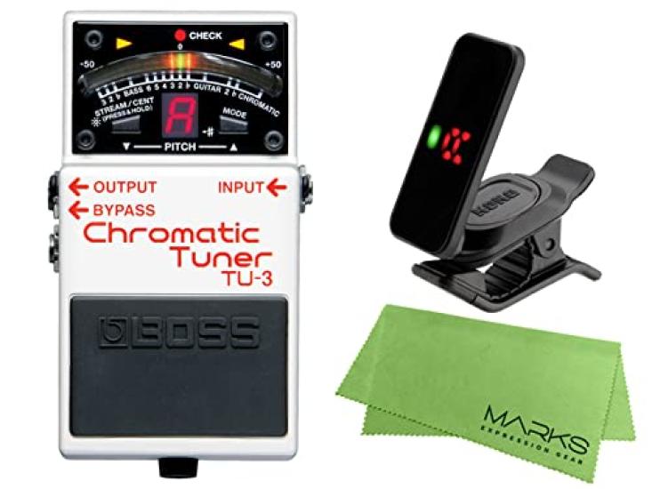 

BOSS Chromatic Tuner KORG Pitchclip 2 Original Cloth Set - TU-3 + PC-2 + Mark s