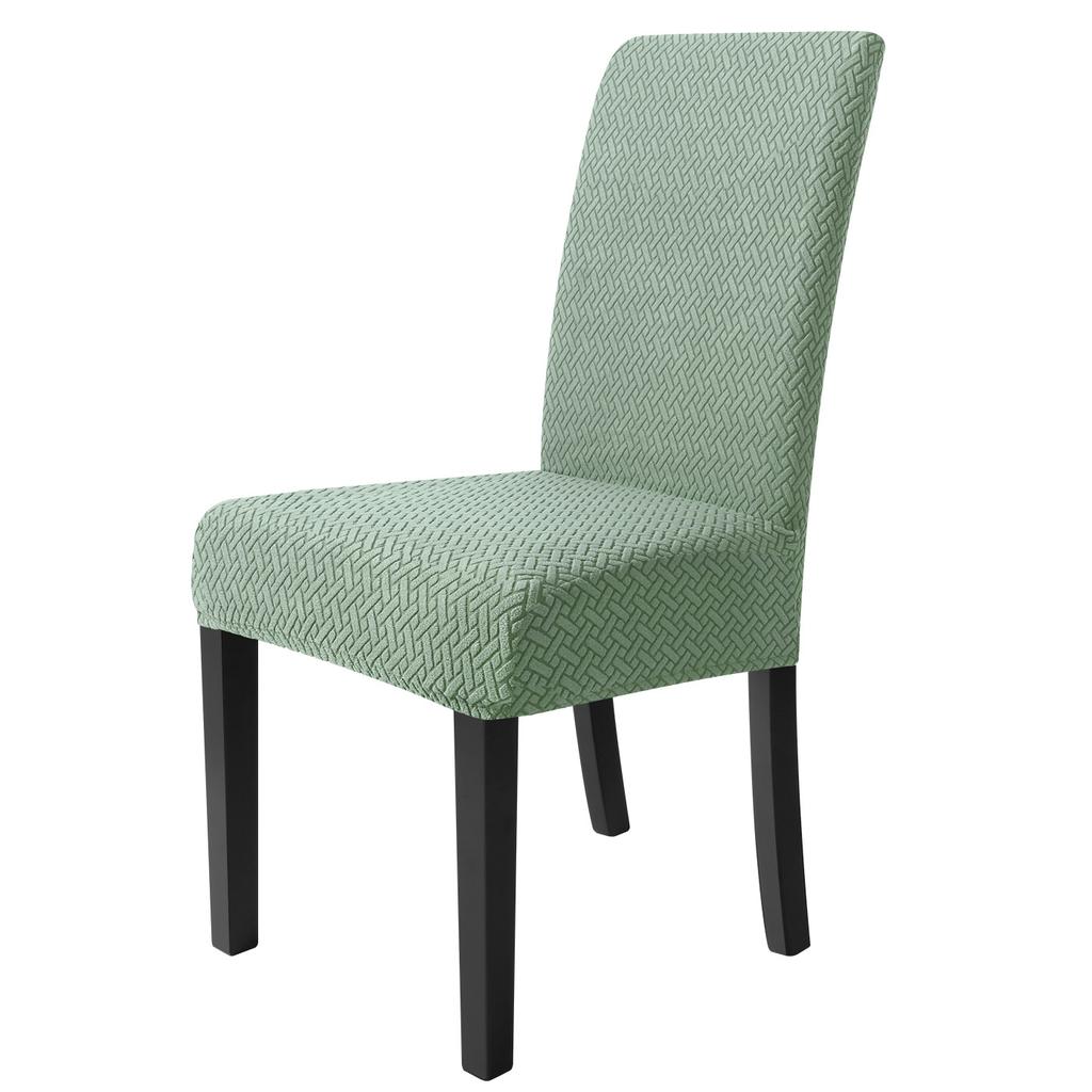 T-shaped Elastic Middle Back Fleece Jacquard Chair Cover Solid Color Home Living Room Decorative Backrest Chair Cover Pet-proof