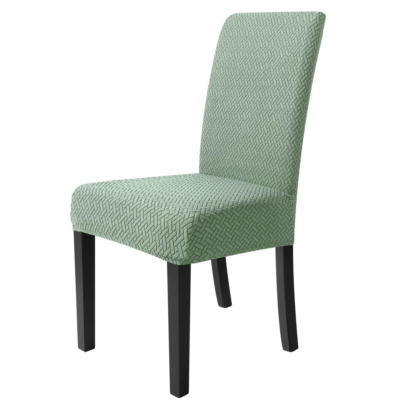 

T-shaped Elastic Middle Back Fleece Jacquard Chair Cover Solid Color Home Living Room Decorative Backrest Chair Cover Pet-proof chair back height 45--55cm трава зеленый