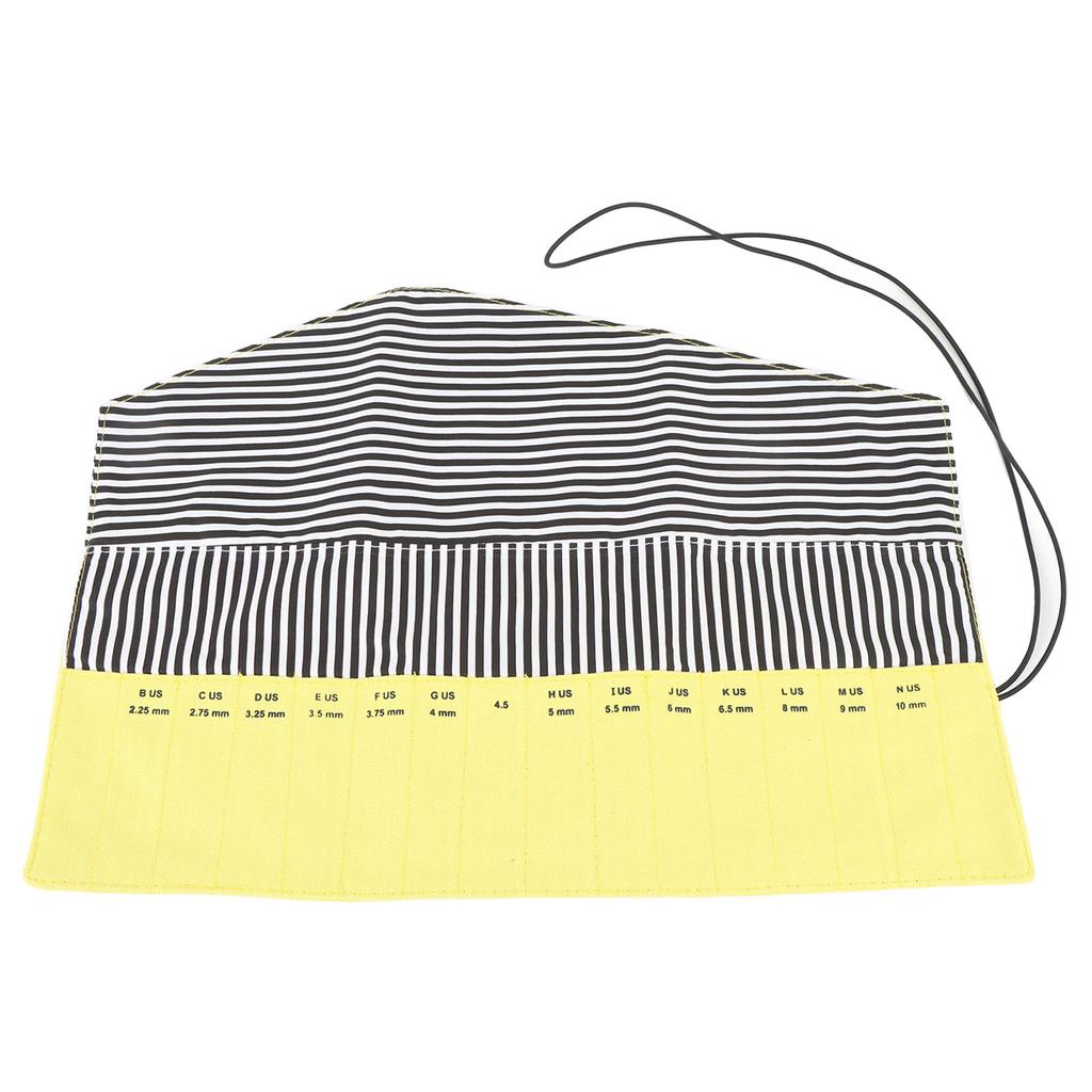Crochet Hook Storage Bag Portable Oxford Cloth Knitting Needle with Size Markings