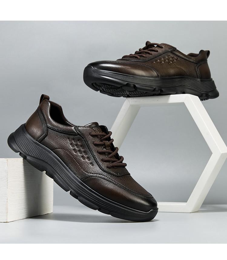 Sheepskin Leather [lightweight Sole] Spring Men's Shoes Versatile and Comfortable Men's Retro Business Casual Men's Shoes Leather Shoes
