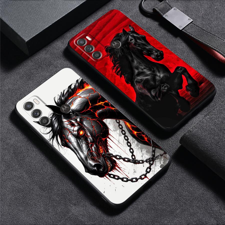 Case for Motorola Moto G51 G73 G52 G50 G71 G32 Edge 20 Pro 30 Lite G53 G30 G60s G22 Edge40 Phone Cover Art Horse