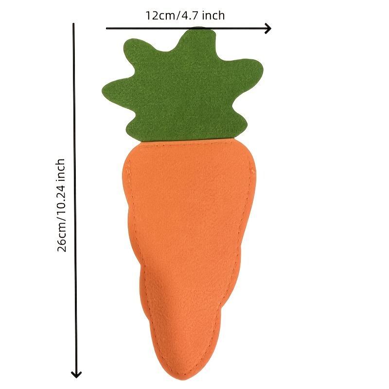 6 Pieces/set, Easter Radish Knife and Fork Bag, Radish Tableware Set, 26 * 12cm/10.24 * 4.72 Inches, Party Desktop Decoration Supplies