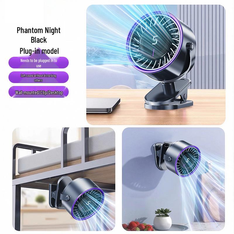 Přenosný USB dobíjecí klipový ventilátor - Tichý, Silný vítr, Ideální pro stolní a venkovní použití