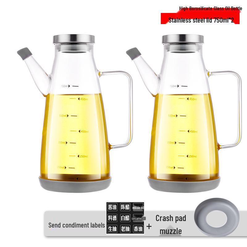 Leak-Proof Stainless Steel Oil & Vinegar Bottle for Kitchen 