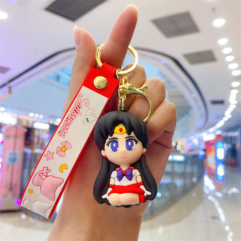Sailor Moon Keychain: Cute Cartoon Figure Bag Pendant Keyring