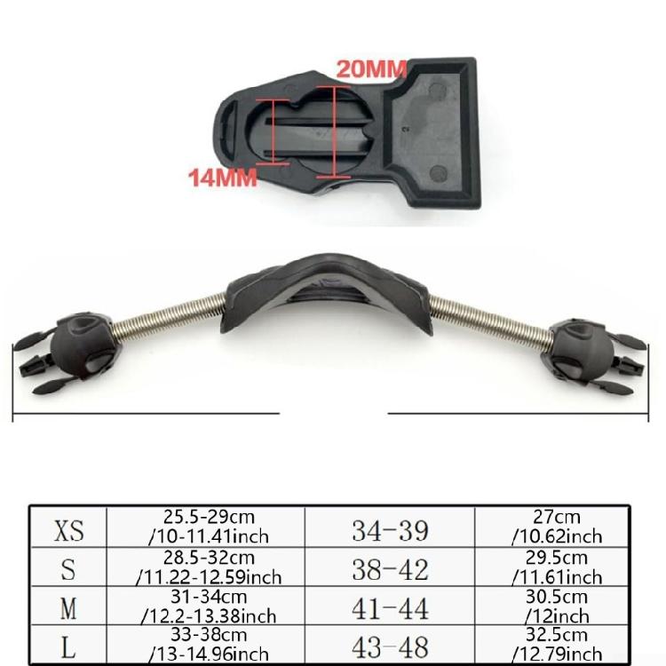 Double Purpose Scubas Diving Fin Strap, Stainless Steel Diving Fin Strap with Secure Plastic Fastening for Snorkeling