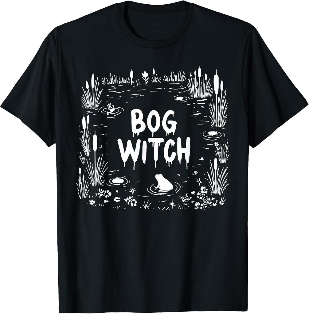 Spooky Bog Witch Halloween T-Shirt - Mystical Witchcraft Design