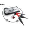 Brdwn Cosplay Akatsuki Hidan Itachi Logo Headband Necklace Ring Kunai