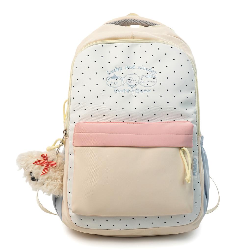 Schoolbag High-value Cute Large-capacity Student Class Schoolbag Japanese Contrasting Color Versatile Casual Backpack Commuter Computer Bag