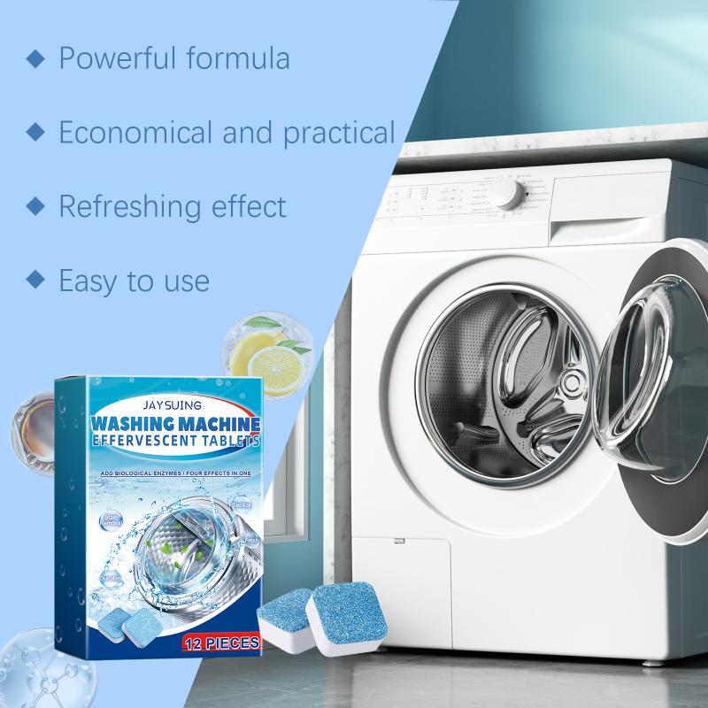 Waschmaschinenreiniger, Haushalts-Automatische Waschmaschine Trommelreiniger und Entkalker Brausetabletten
