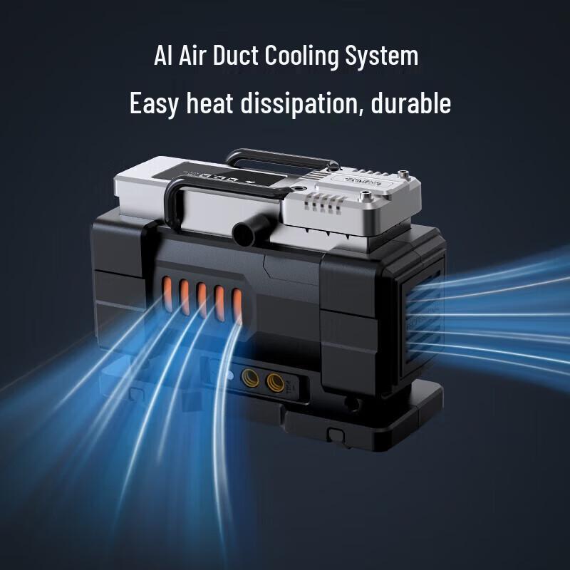 Deli 120W Portable High-Pressure Car Tire Inflator