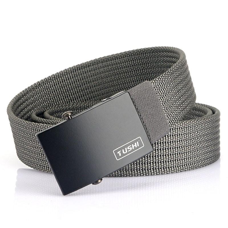 Trend Canvas Belt Male Young Students Automatic Buckle Casual Men's Pants All-match Nylon Knitted