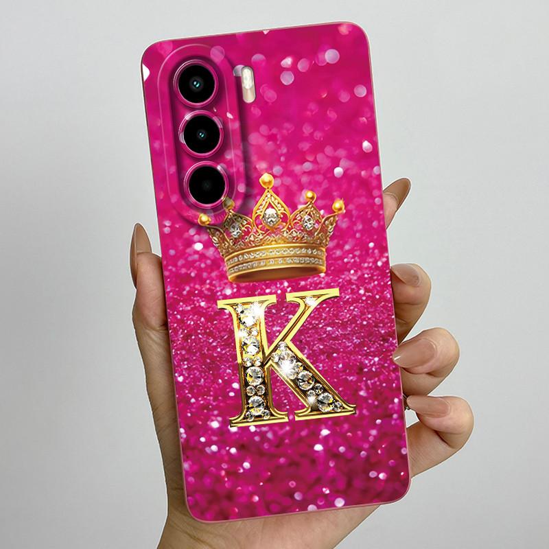 For Itel Power 70 P673L P70 Case Luxury Crown Letters Couple Soft Phone Cases For Itel Power70 P 70 Camera Protection Back Cover