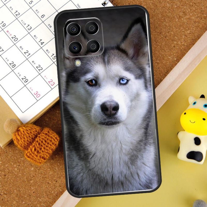 Animal Husky Puppy Case For Samsung Galaxy M15 M35 M55 M33 M21 M31 M16 M36 M56 M53 M13 M12 M32 M52 M14 M34 M54