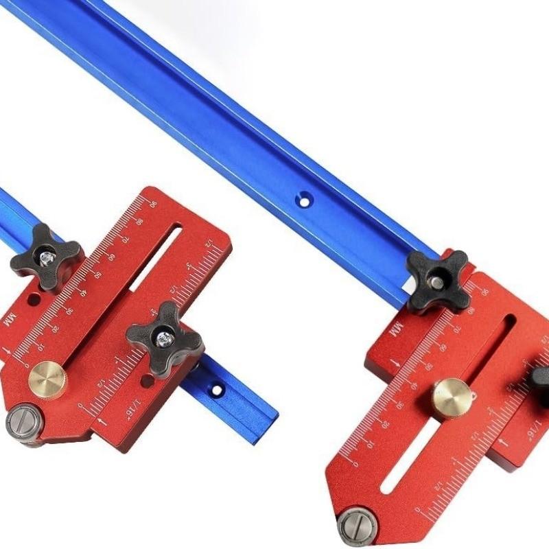 Aluminum Alloy Table Saw Cutting Measuring Ruler Portable Woodworking Cutting Limiter Thin Plate Cutting Guide Tool