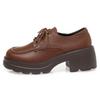 5,5 cm Britischer Stil Tiefer Mund Retro Bequeme Schuhe Dicke Sohle Plateau Oxford Schuhe Herbst High Heel Schuhe Büro Mutter