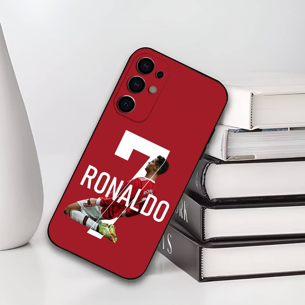 

C-CR7 Football Ronaldo Phone Case For Samsung S25,S24,S21,S22,S23,S30,Ultra,S20,Plus,Soft Silicone Black Cover Samsung S22plus5G