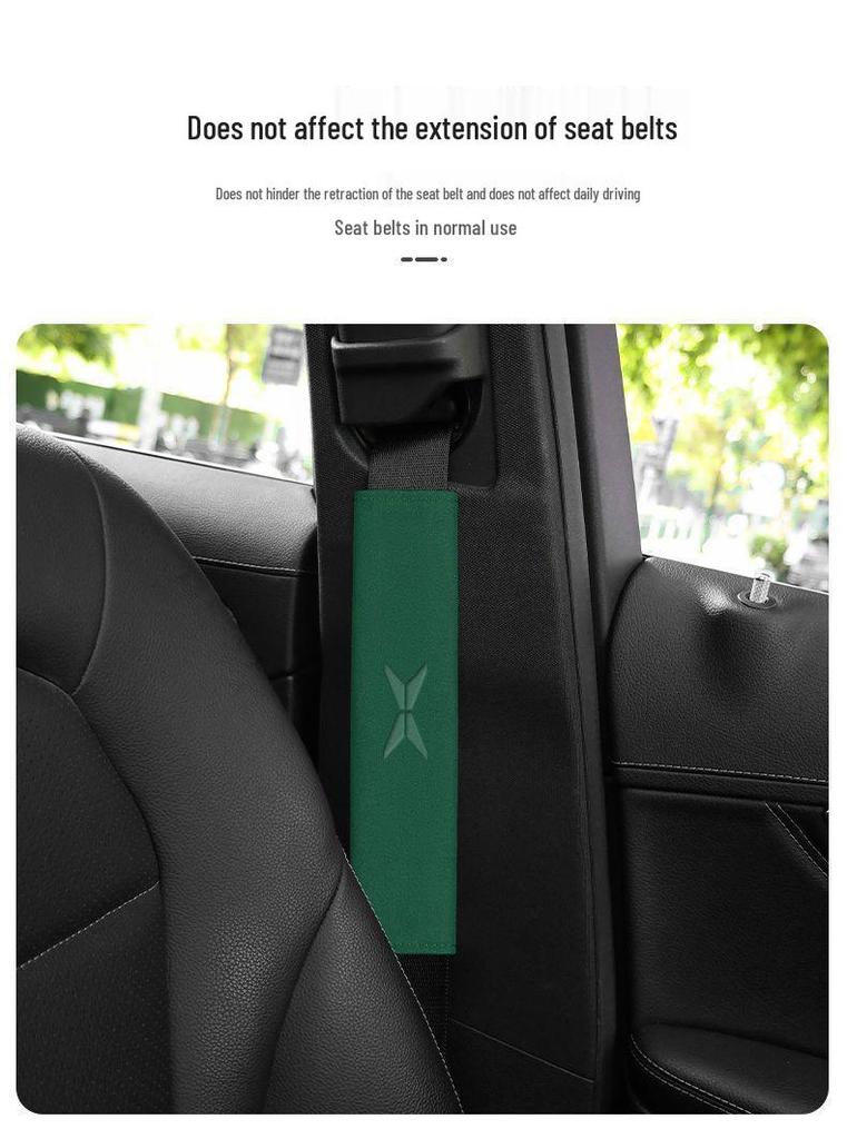 New BYD Suede Seat Belt Shoulder Pad: Anti-Chafing, Wear and Dirt-Resistant, All-Season, Light Luxury, Simple, Practical