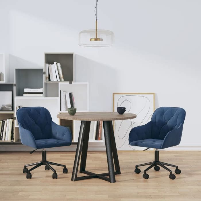 VidaXL Lot de 2 Chaises Pivotantes à Manger, Sièges à Dîner, Chaises de Repas, Meubles de de Salle à Manger Cuisine Maison 3103420