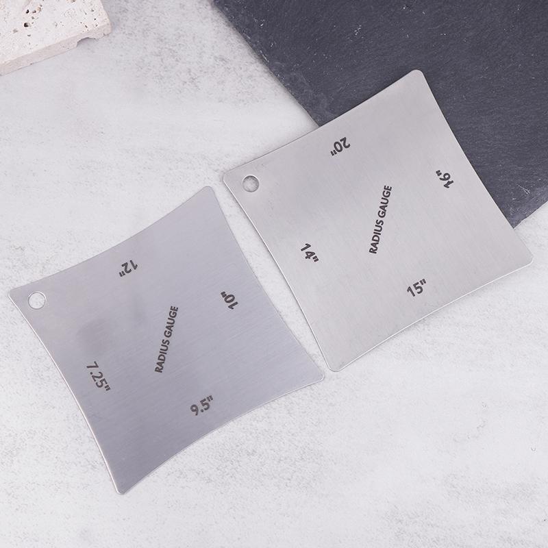 2Pcs/Set Stainless Steel Guitar Notched Radius Gauges For Measuring Fingerboard Radius Guitar Neck Fretboard Tool Ruler