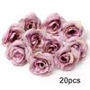 Purple Artificial Flowers Heads Silk Fake Flowers For Home Decor Party Wedding Decoration DIY Valentine's Day Gifts Accessories