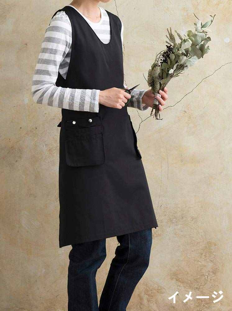 Flea Market International Trading Apron Black Total 90cm Size Length/approx.