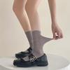 Summer Thin Solid Color Mesh Hollow Socks for Women Jk Slimming Knee-high Socks In Ballet Style, Vintage High Socks