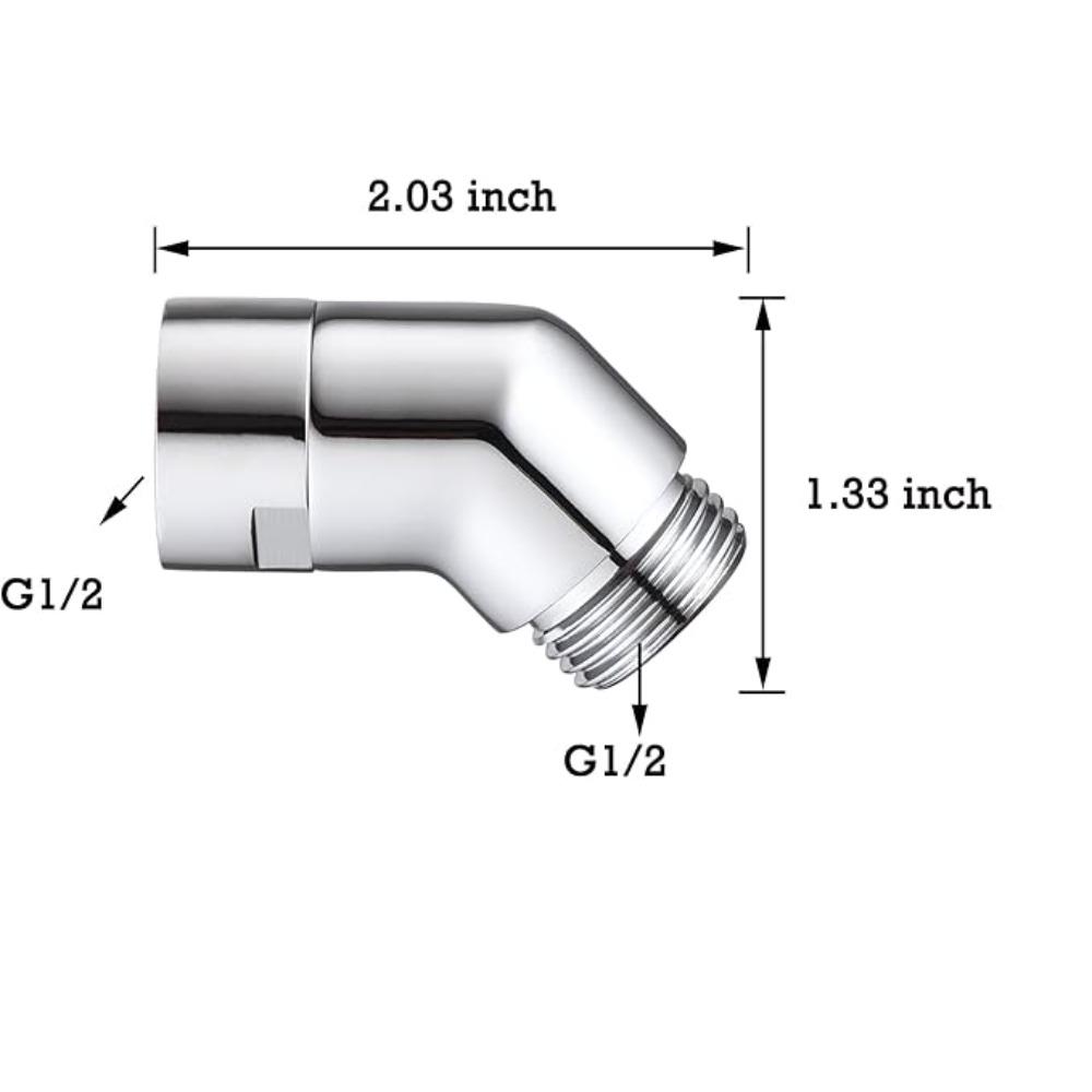 Shower Head Elbow Adapter G1/2 Connections Shower Arm Extension Angle 90° 135° Elbow Hand Shower Top Spray Elbow