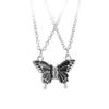 Cross-border New Best Friend Colorful Butterfly Match Friendship Magnetic Necklace Sweater Chain