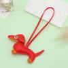 Mini Dachshund Leather Pendant - Cute Cartoon Backpack Charm, Keychain, Car Ornament, Lanyard
