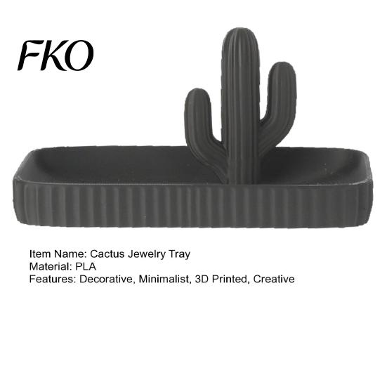 Unique Jewelry Storage 3D Printed Cactus Tray, Ring Dish, Entryway Table Trays, Decorative Trinket Light Luxury Decor Organizer Tray for Rings