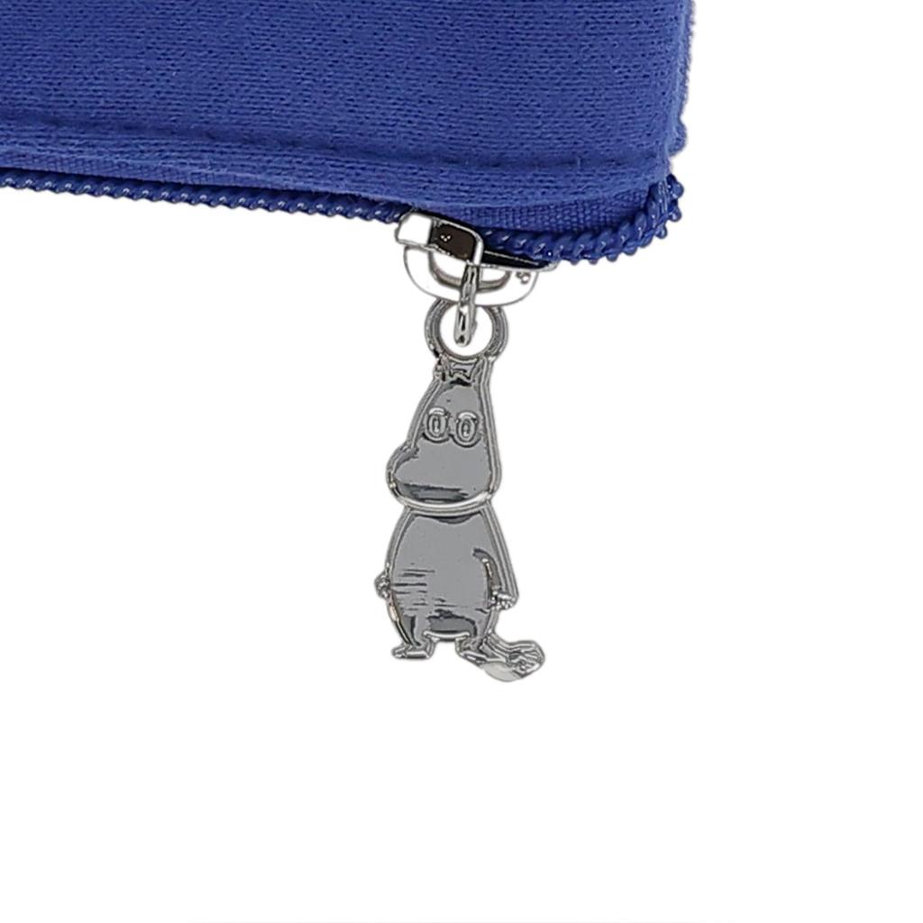 Marushin Moomin Navy Garden Pouch with Original Zipper and Applique Embroidery 1425040900