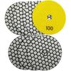 Dry Diamond Polishing Pad Set,7pcs 4 Inch #100 for Stone Marble Quartz Granite Sanding Disc Countertop Polish Polisher Pads Kit Tools Used On Grinder